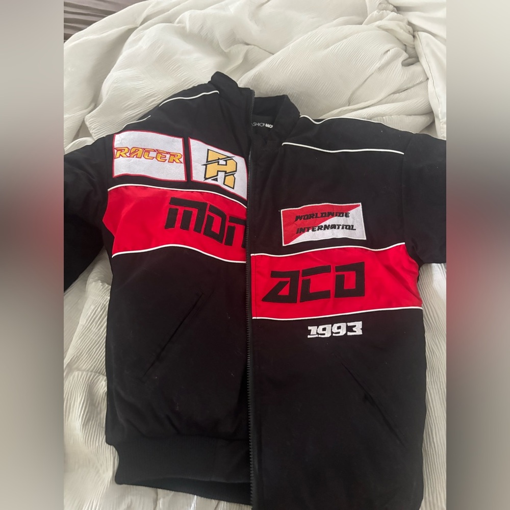 Fashion Nova Black Monaco Racecar Jacket